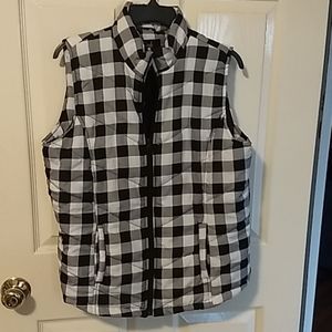 Nice Black and White Check Vest Size Large.